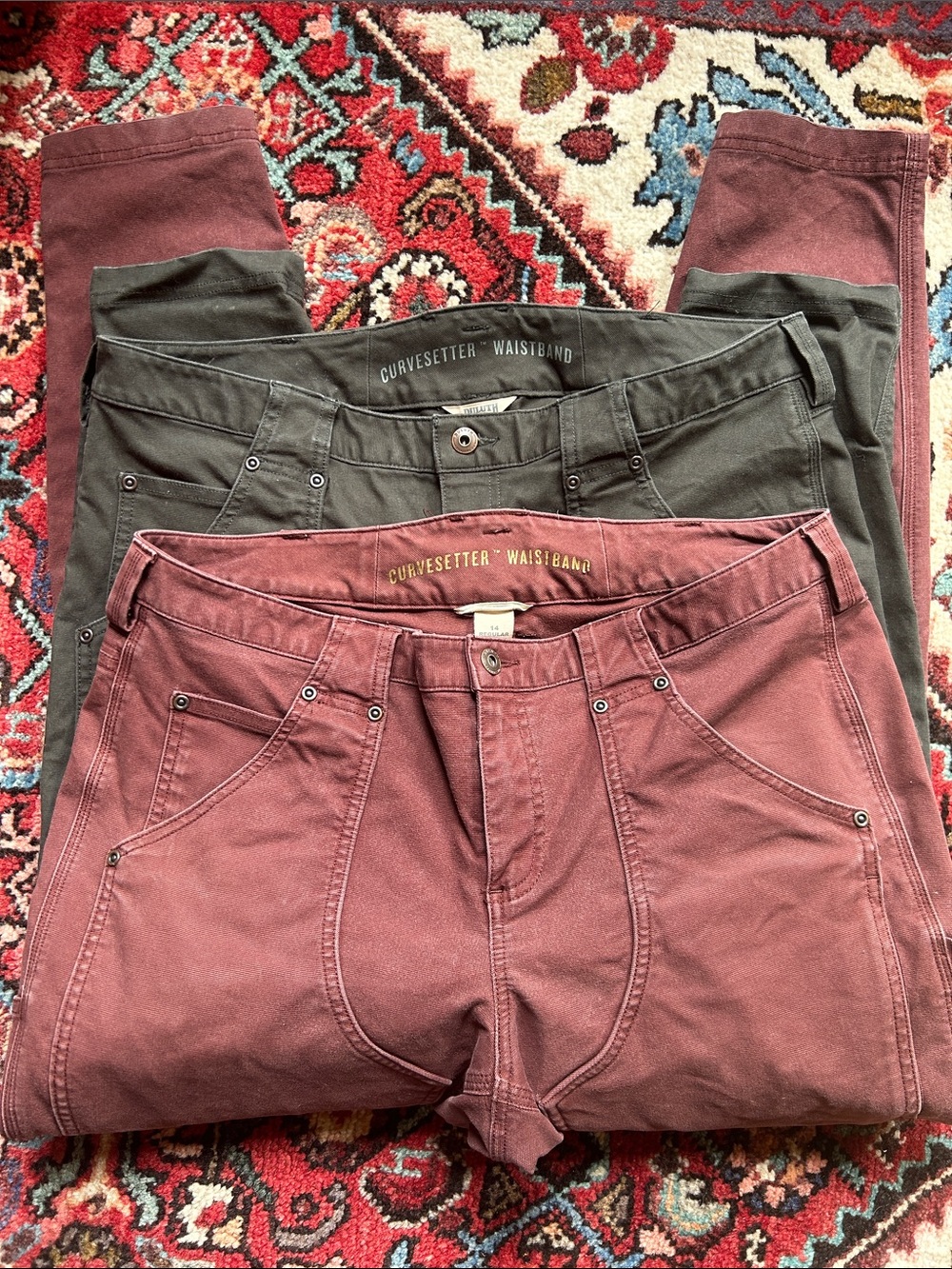 2 pair Duluth skinny double front work pants